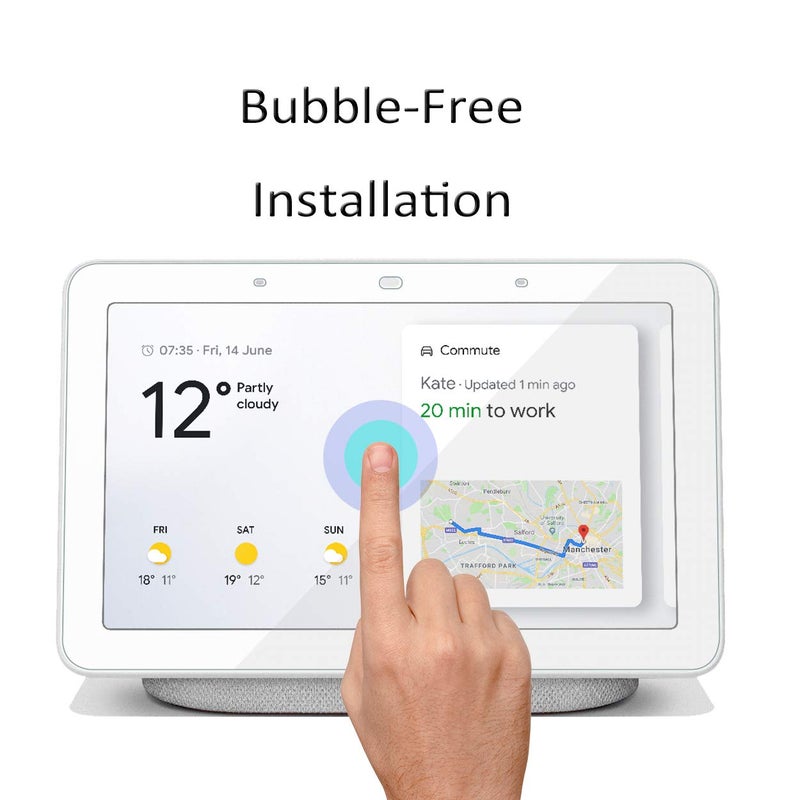 Orzero (2 Pack) Tempered Glass Screen Protector Compatible for Google Home Hub/Nest Hub 7 Inch, 9 Hardness HD Anti-Scratch Full-Coverage - Image 2